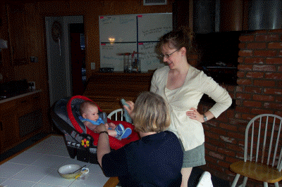 Grandma Chris, Lucia, and Heather