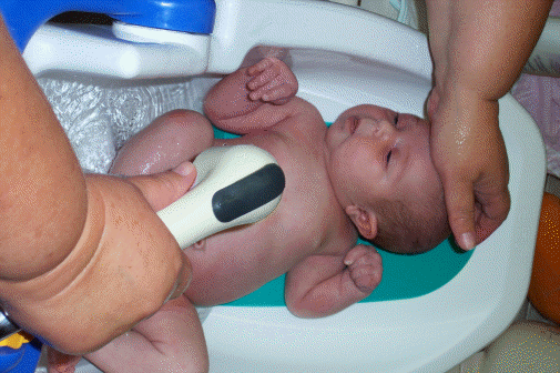 I'm having my first bath