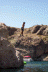 Jumping off the rocks