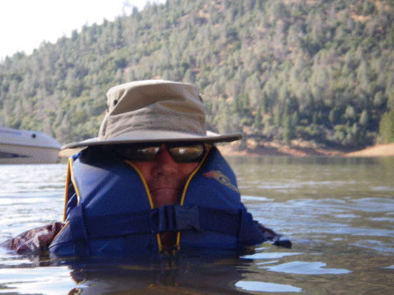 Relaxing in the water