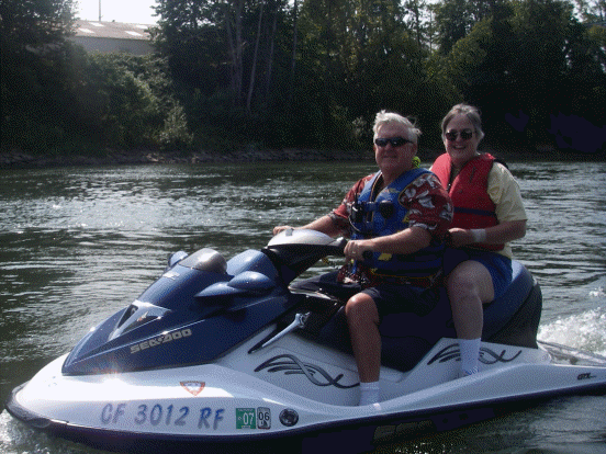 Pete and Cathy on the river