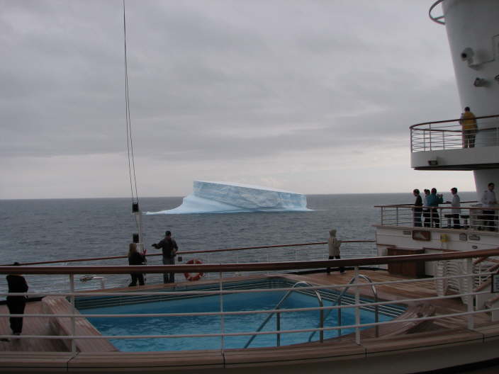 Iceberg off the stern