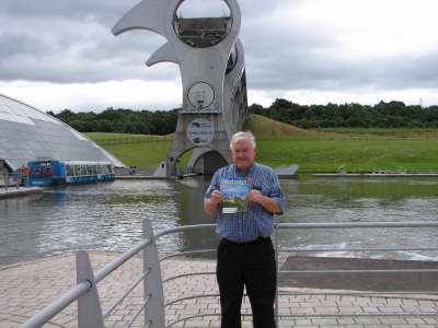 Pete in front of the wheel