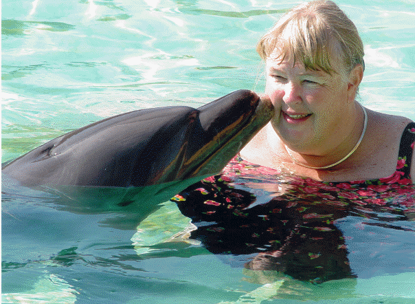 Katie getting a kiss