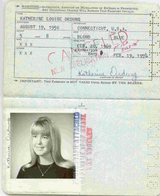 Katie's first  passport