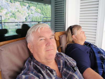 Relaxing on the balcony