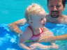 Amelia and Sam swimming