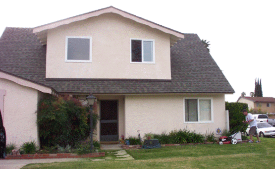 Kevin mowing the lawn